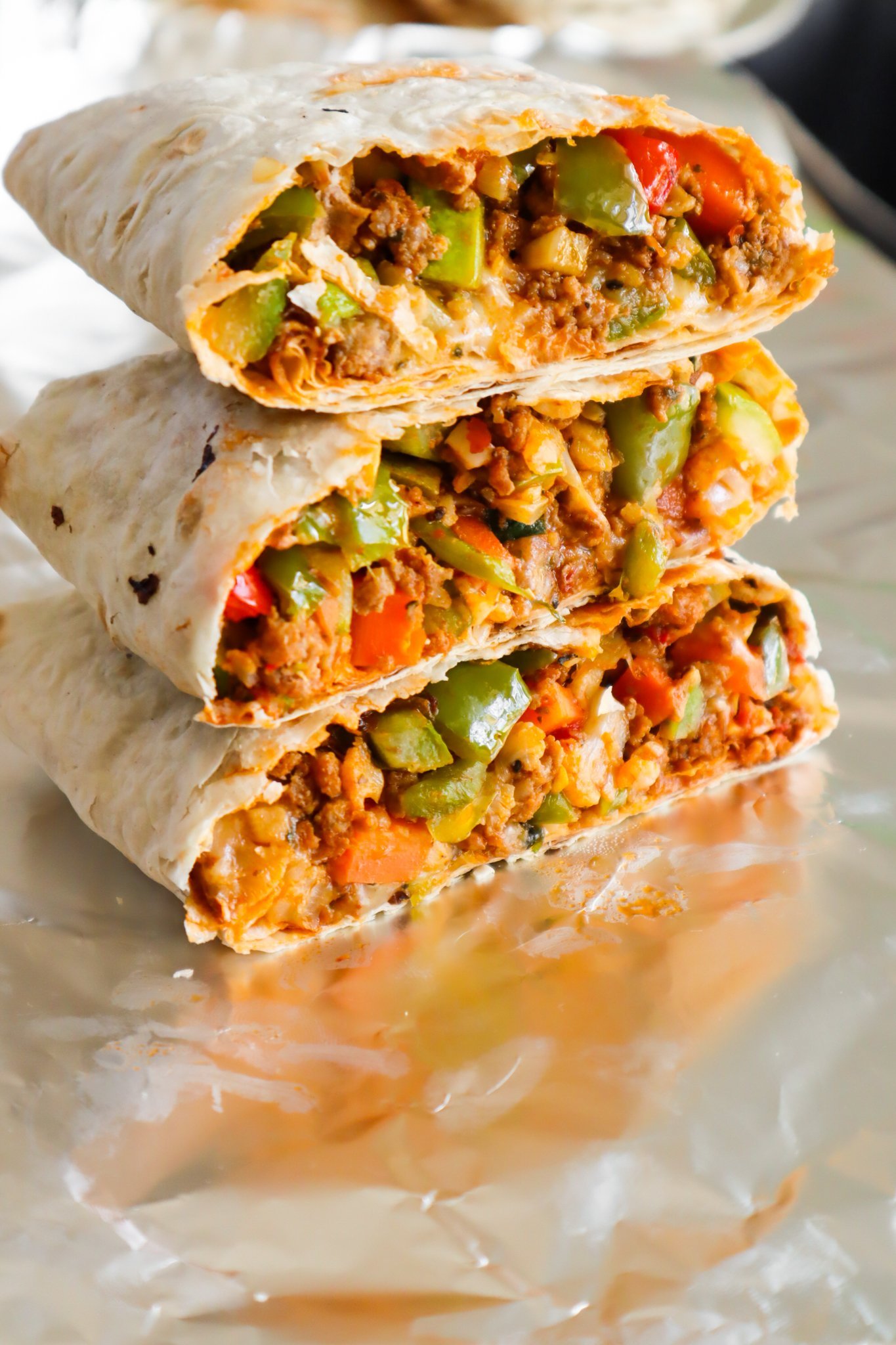 Easy beef burritos