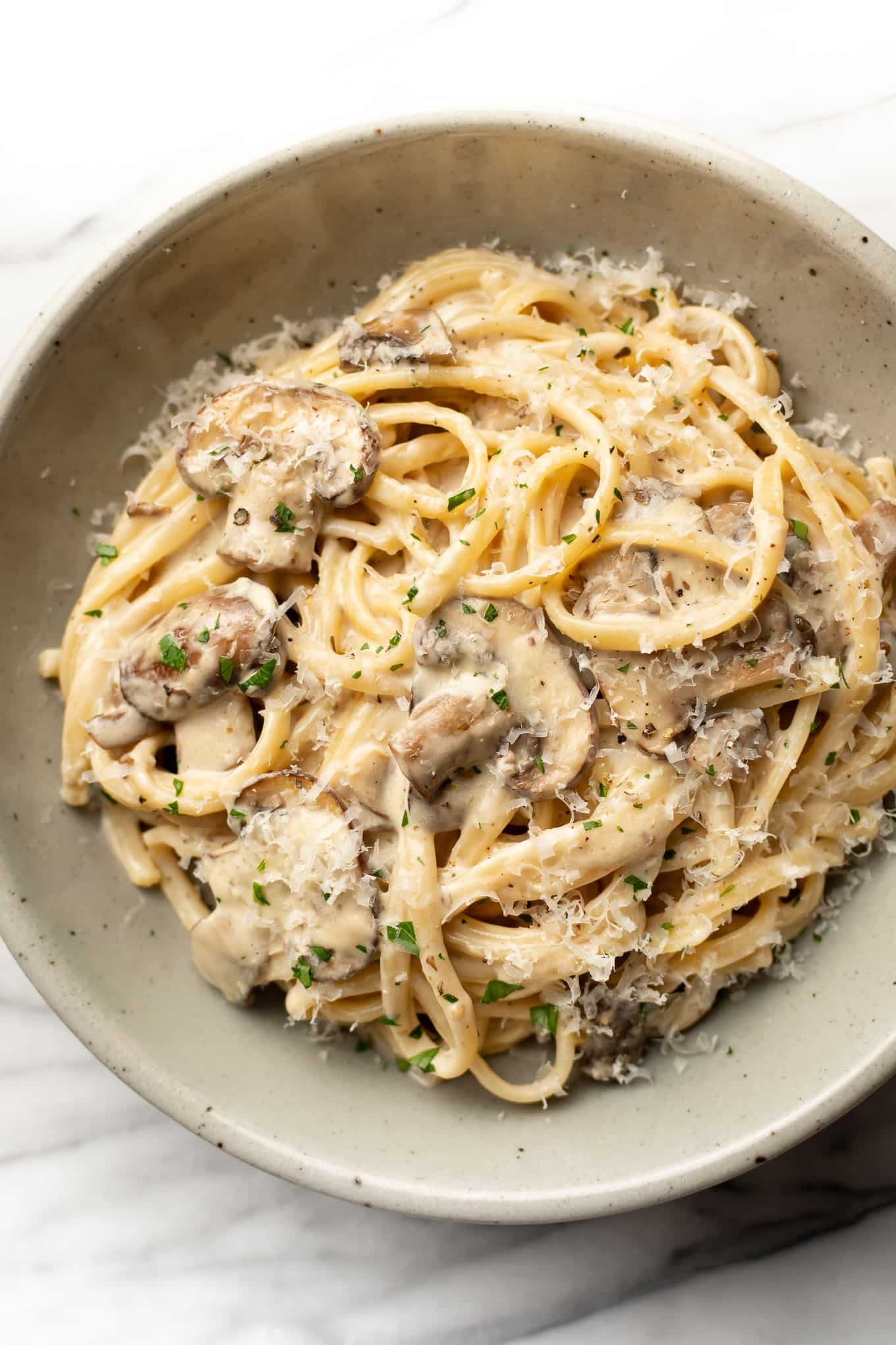 Creamy mushroom pasta