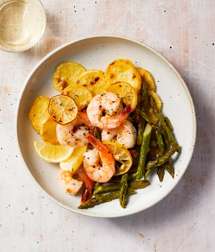 Shrimp-Scampi Pan Bake