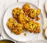 Cauliflower & squash fritters with mint & feta dip