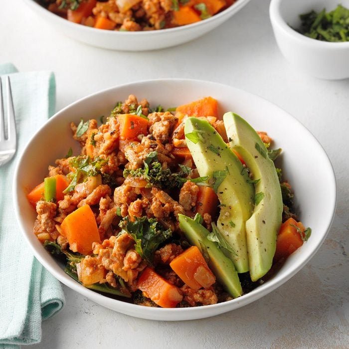 One-Dish Ground Turkey Sweet Potato Skillet