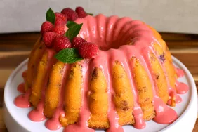 Lemon Raspberry Bundt Cake